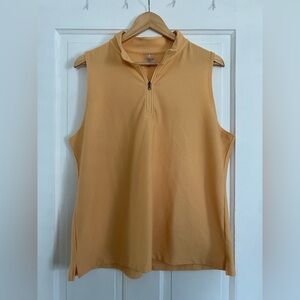 Calia XXL Sleeveless Lightweight Quarter Zip Polo Athletic Top Athleisure